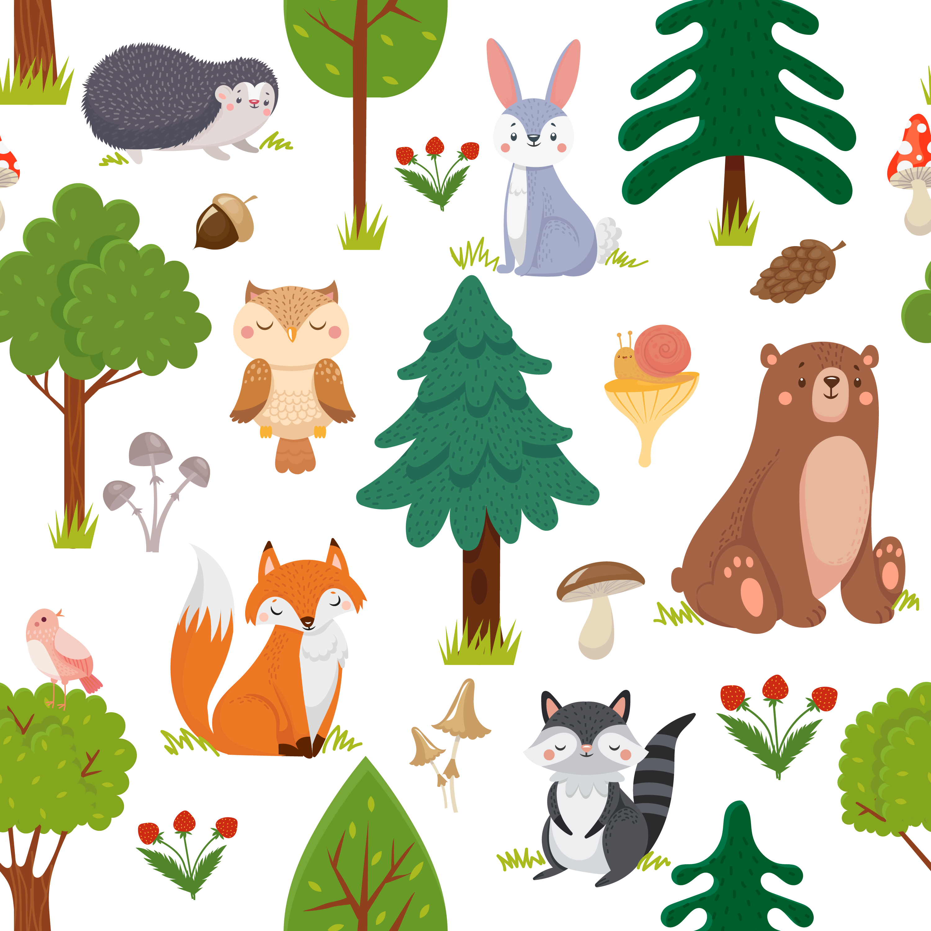 Bold Woodland Creatures (Adhesive Vinyl - 12