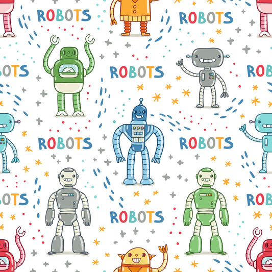 Robots (Faux Leather - 8" x 13" Printed Sheet)