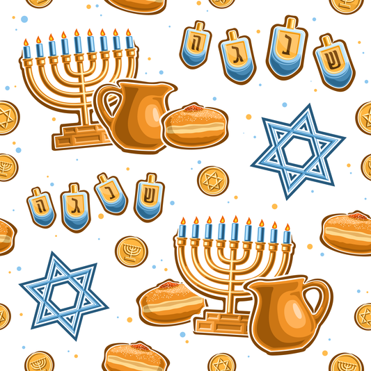Hanukkah Festival of Lights (Faux Leather - 8" x 13" Printed Sheet)