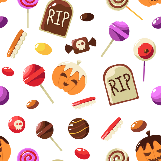 Halloween Treats (Faux Leather - 8" x 13" Printed Sheet)