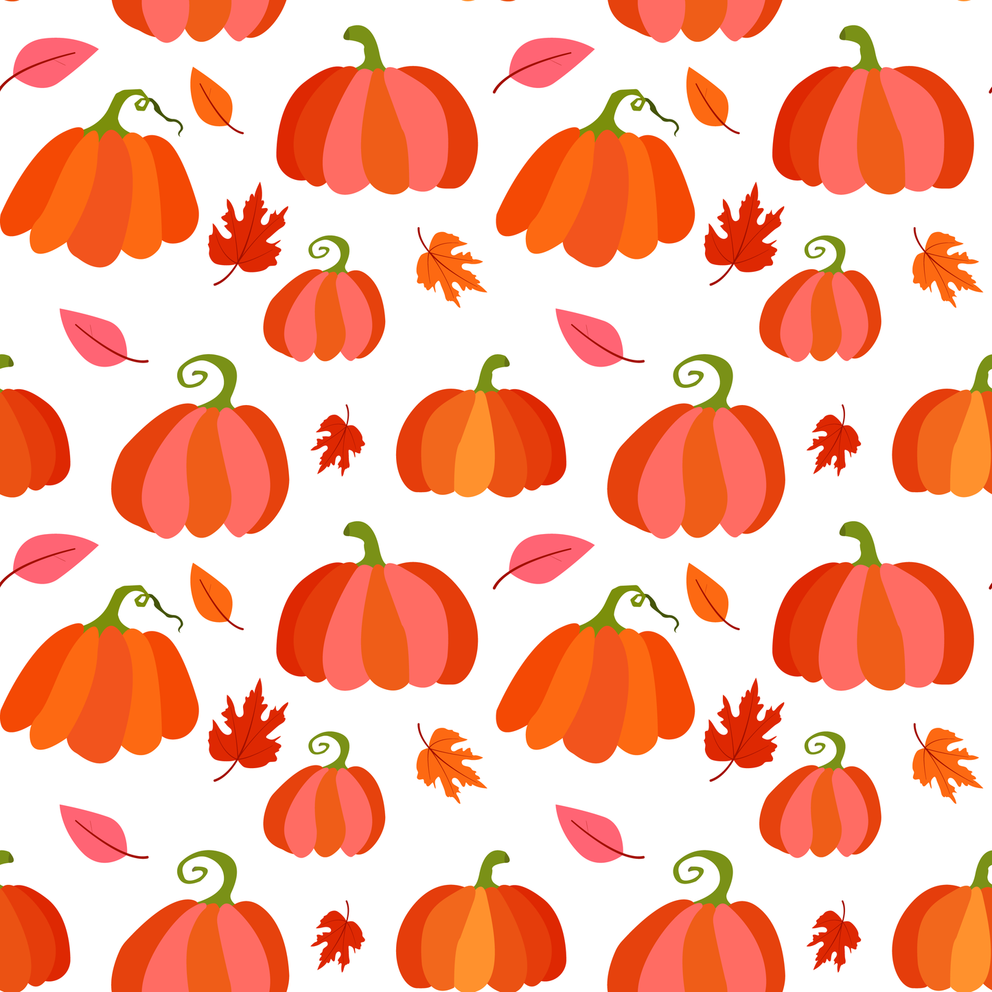 Pretty Pumpkins & Fall Leaves (Adhesive Vinyl - 12" x 12" Printed Sheet)